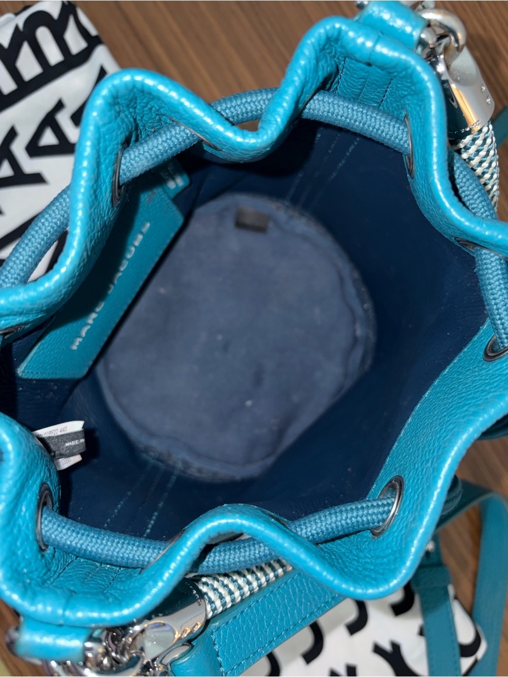 Marc Jacobs Teal Bucket Bag with Dust Bag - Picture 6 of 9